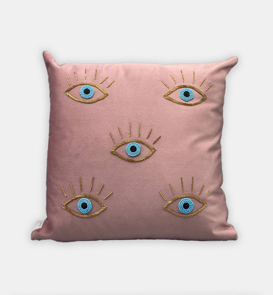 Nazar Embroidered Throw Pillow Cover