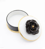 Floral Hand Painted Box with 24 Karat Gold