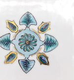 Persian Design Hand Painted Plate with 24 Karat Gold