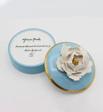 Floral Hand Painted Box with 24 Karat Gold