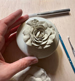 Floral Hand Painted Box with 24 Karat Gold