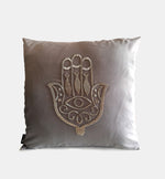Hamsa Embroidered Throw Pillow Cover
