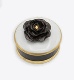 Floral Hand Painted Box with 24 Karat Gold