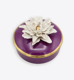 Floral Hand Painted Box with 24 karat Gold