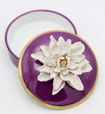 Floral Hand Painted Box with 24 karat Gold