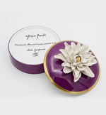 Floral Hand Painted Box with 24 karat Gold